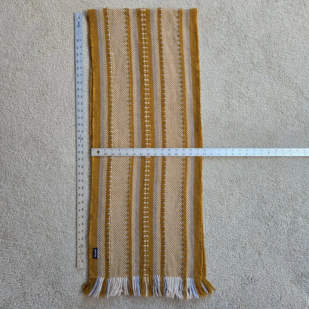 Madewell Chunky Weave Mustard Yellow Gold Scarf - Picture 4 of 6